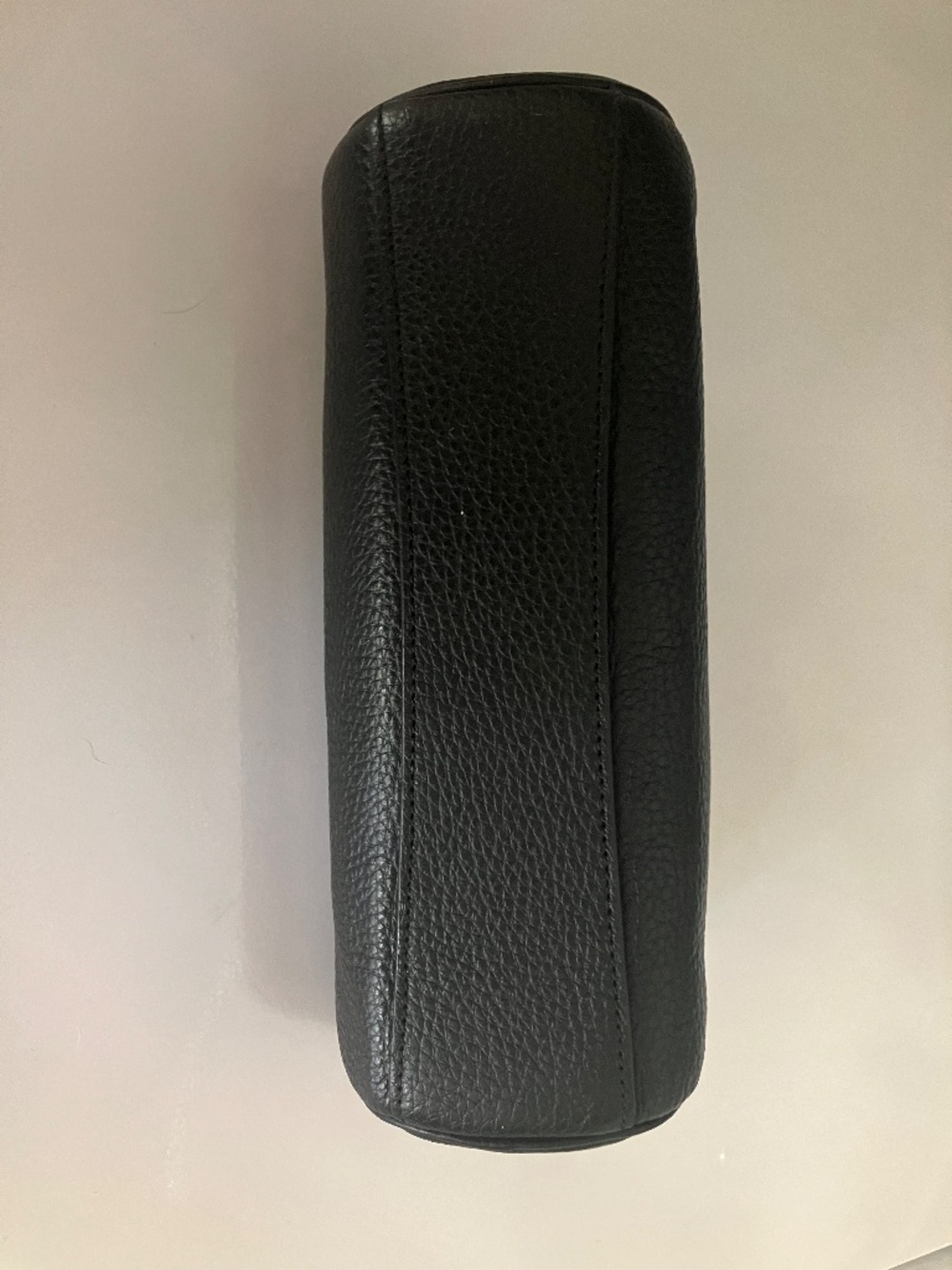 COACH Black Pebbled Leather Case Makeup Brush Pencil Round Tube - Picture 10 of 11